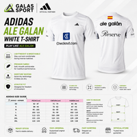 Adidas Ale Galan 2026 White T-Shirt Jersey (Top Only)