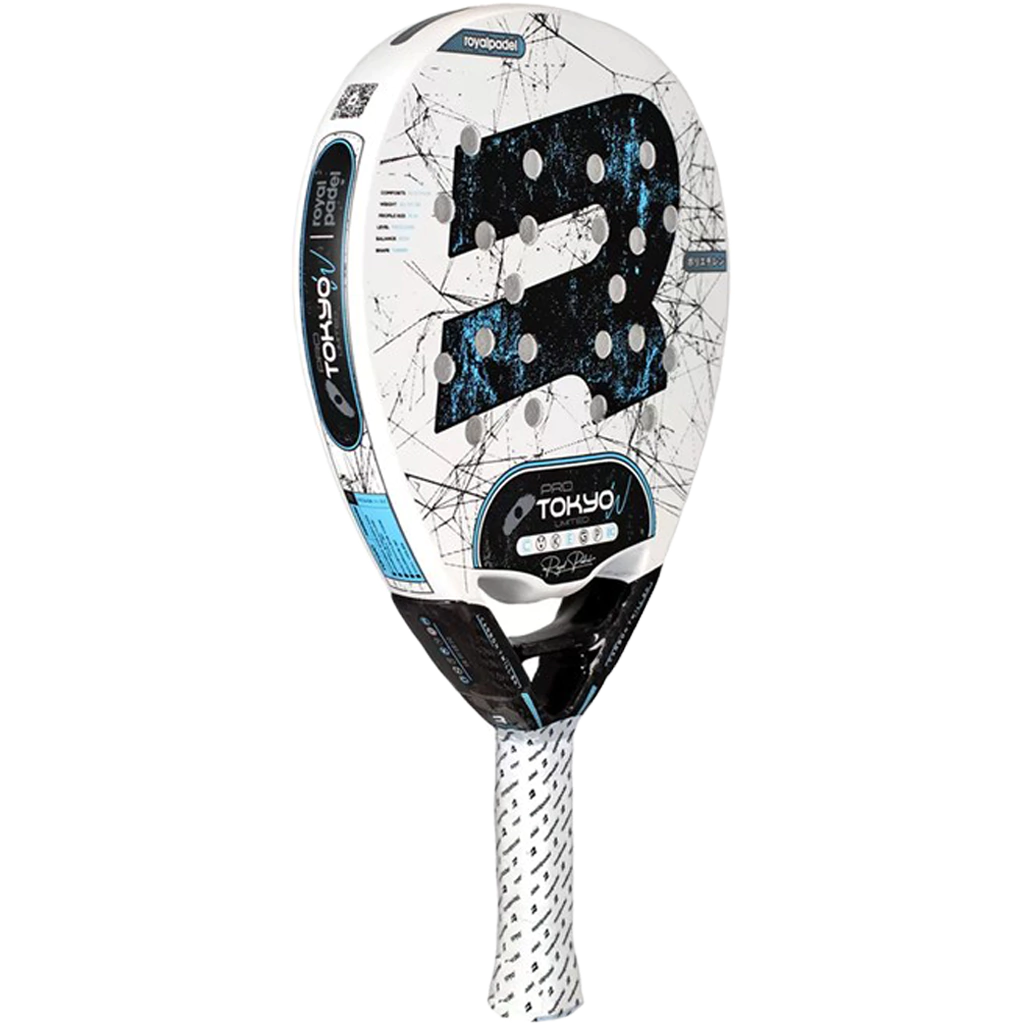 Royal Padel Pro Tokyo Limited White 2026 Twill Carbon 6K (Teardrop) Mix Fiber Racket/Raket Padel