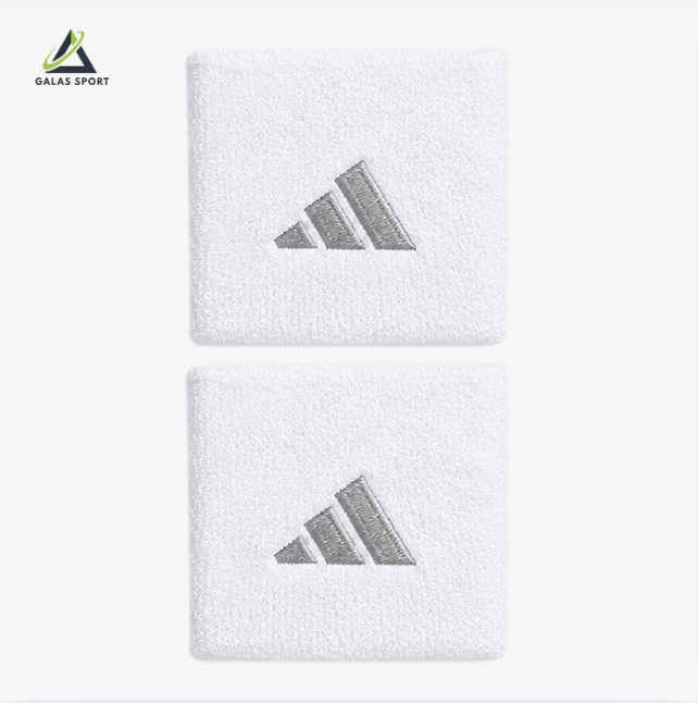 Adidas Short White Silver Wristband