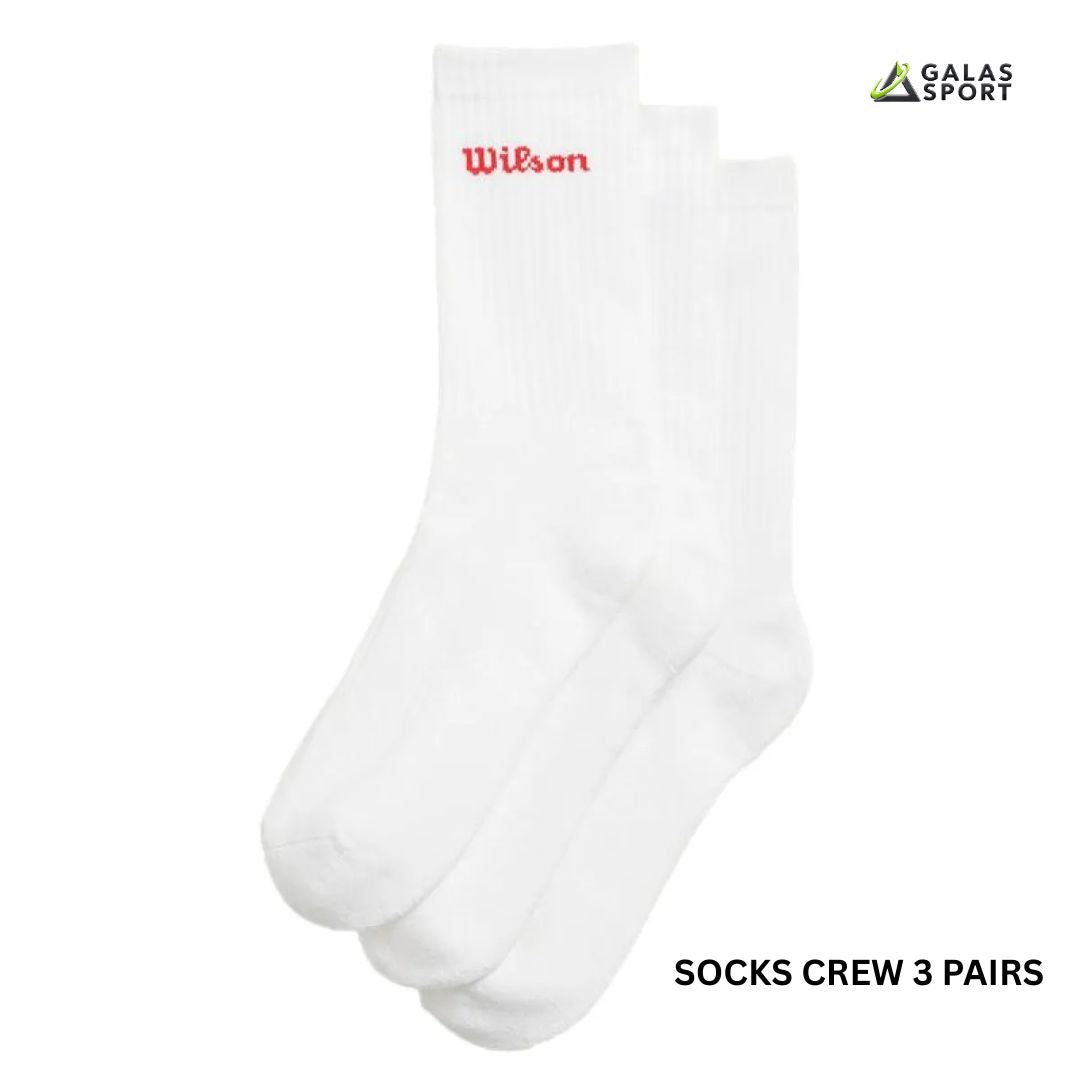 Wilson Socks Crew White 3 Pairs