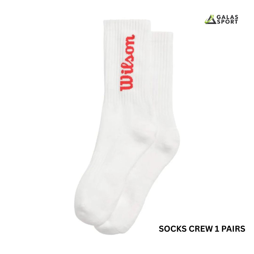 Wilson Socks Crew White 1 Pairs