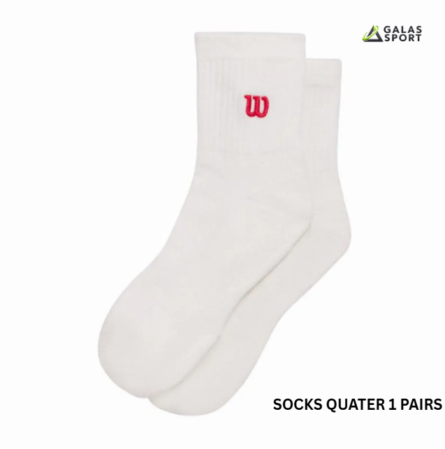 Wilson Socks Quarter White 3 Pairs